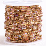 2Meters 1Meter SS Natural Stone Crystal Beads Chain Necklace Bracelet DIY