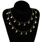 2Meters 1Meter Stainless Steel Moon Star Disc Link Chain Necklace DIY