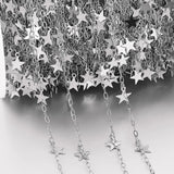 2Meters 1Meter Stainless Steel Moon Star Disc Link Chain Necklace DIY