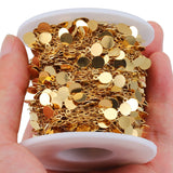 Stainless Steel Disc Sequins Chain Charms for Jewelry Making DIY