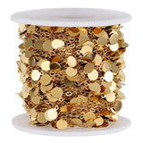 Stainless Steel Disc Sequins Chain Charms for Jewelry Making DIY