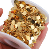 Stainless Steel Disc Sequins Chain Charms for Jewelry Making DIY
