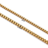 Stainless Steel Square Beads Chains for DIY Jewelry Making