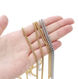 Stainless Steel Square Beads Chains for DIY Jewelry Making