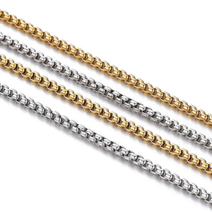 Stainless Steel Square Beads Chains for DIY Jewelry Making