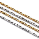 Stainless Steel Square Beads Chains for DIY Jewelry Making