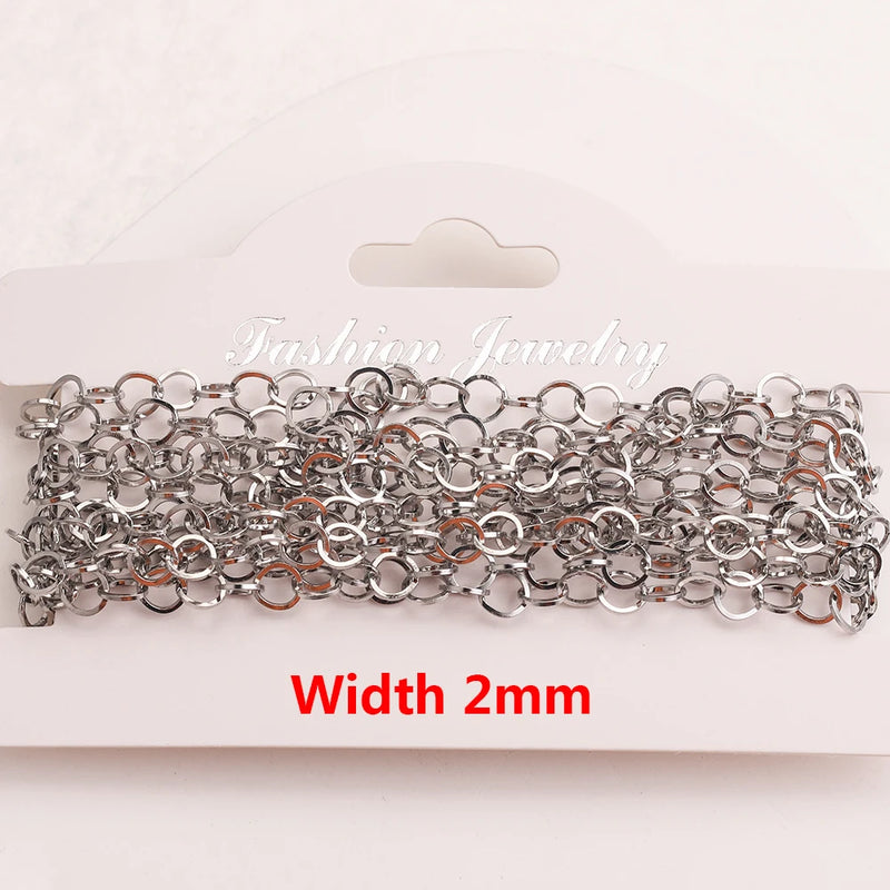 Gold-Plate Stainless Steel Hollow Link Cuban Chains
