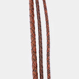 2M 3mm 5mm Round Braided Leather Cord Coffee Cow Leather Cords String Rope