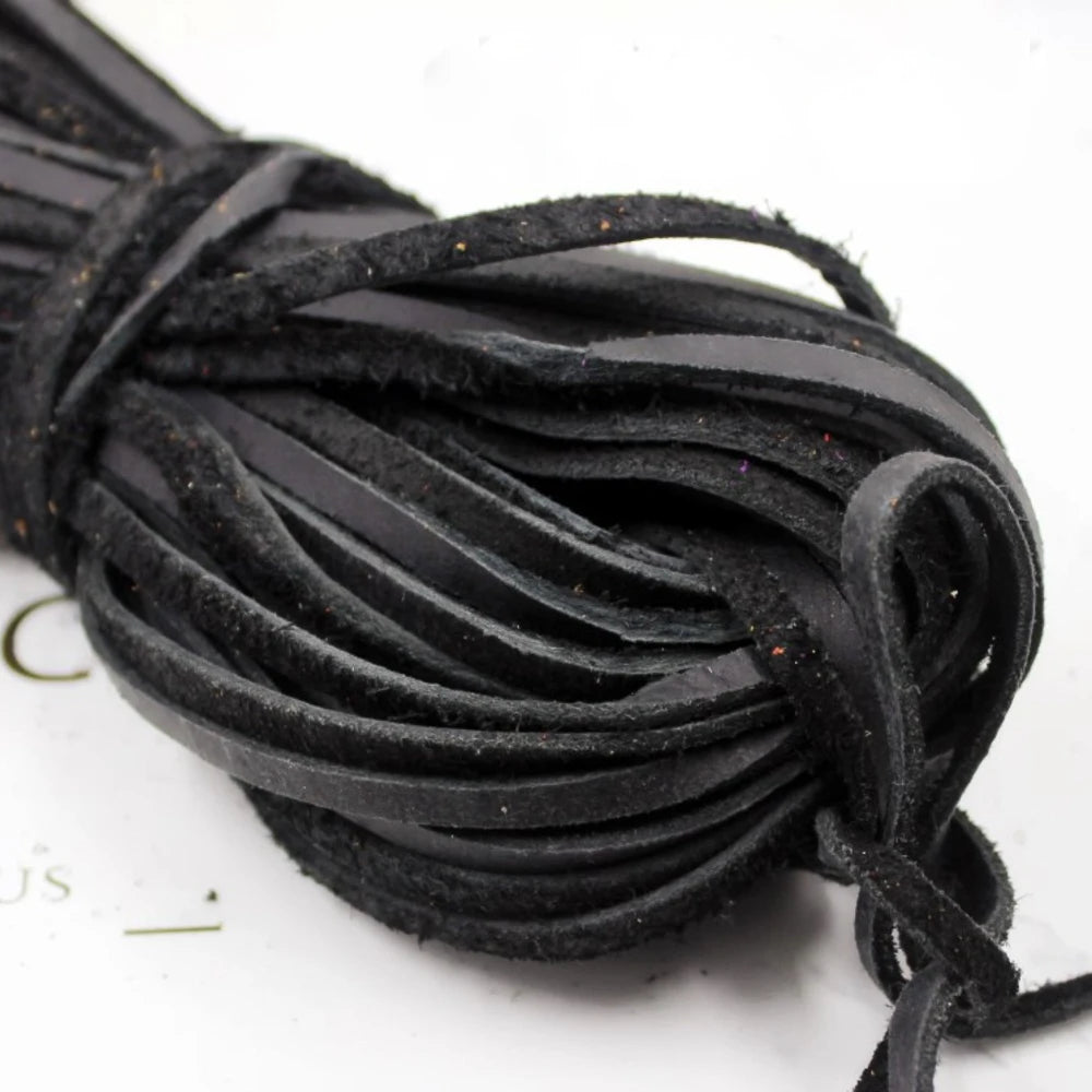 Flat Leather Jewelry Cord String Lace Rope DIY Necklace Bracelet Finding