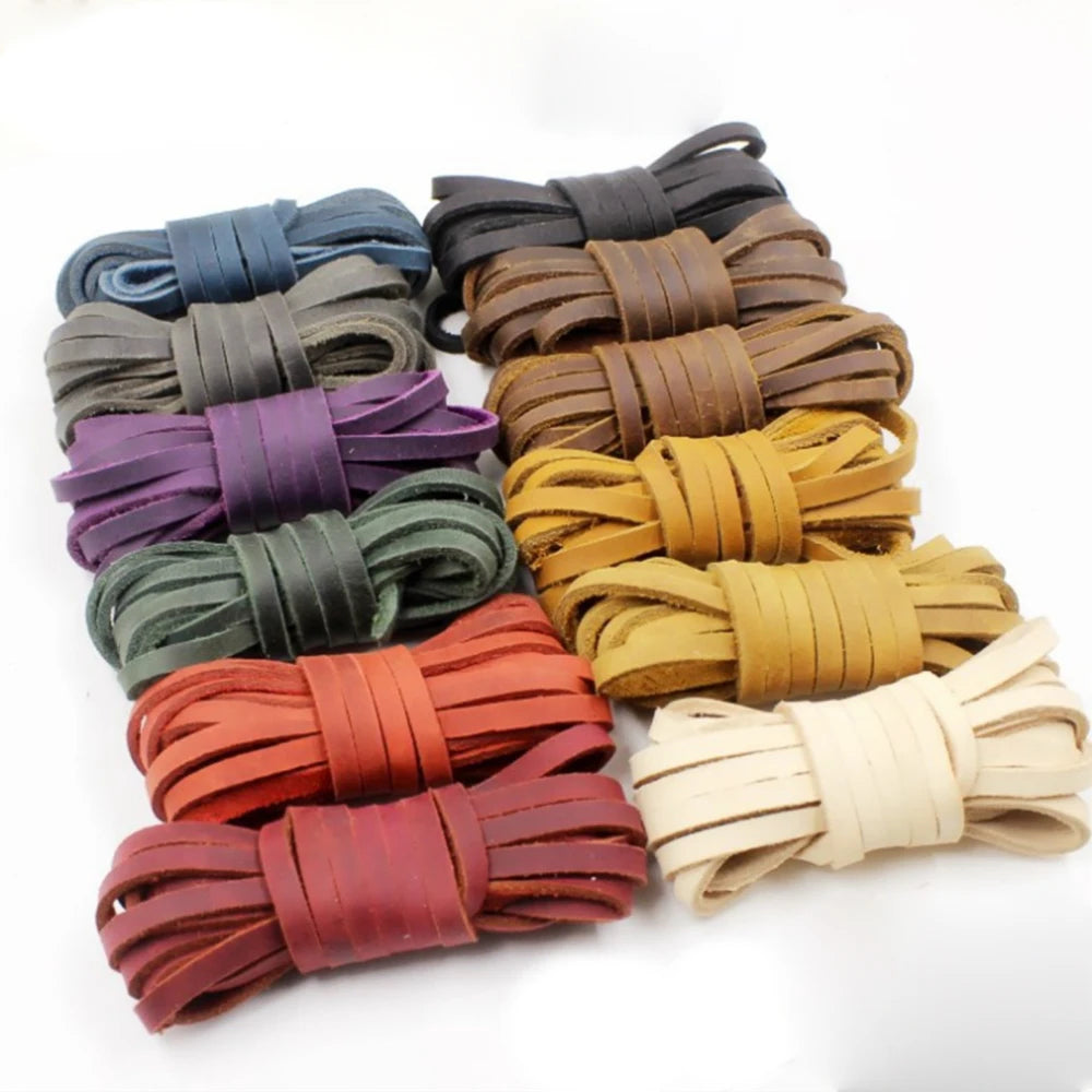 Flat Leather Jewelry Cord String Lace Rope DIY Necklace Bracelet Finding