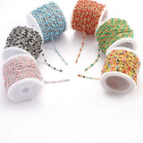 2Meters Stainless Steel Enamel Metal Chain for Jewelry Making DIY