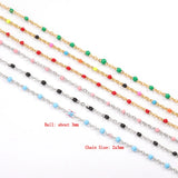 2Meters Stainless Steel Enamel Metal Chain for Jewelry Making DIY