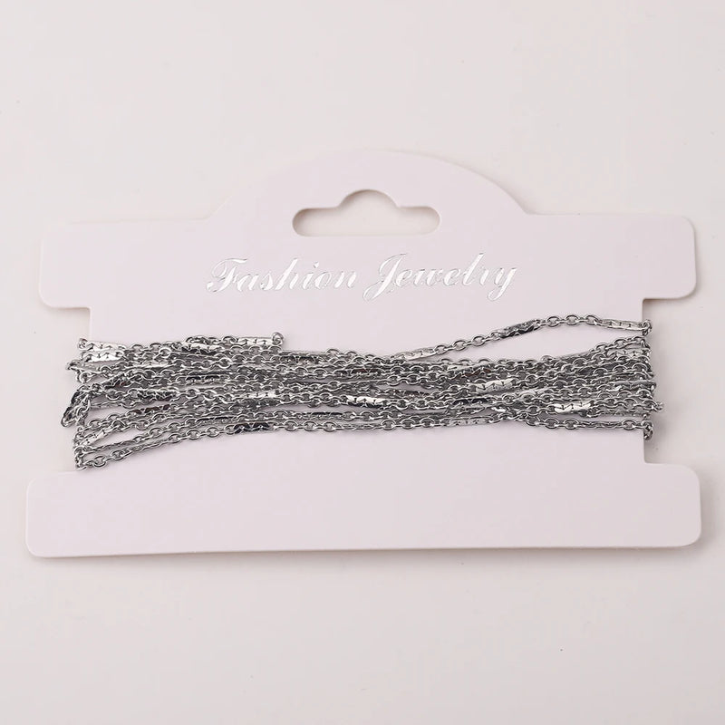 Gold-Plate Stainless Steel Ball Strip Cable Link Chains 2mm