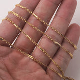 Gold-Plate Stainless Steel Ball Strip Cable Link Chains 2mm