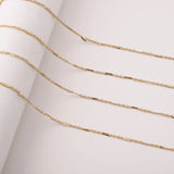 Gold-Plate Stainless Steel Ball Strip Cable Link Chains 2mm