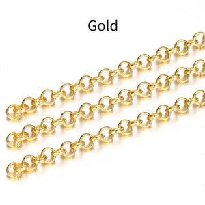 2Meters Copper Bracelet Cable Link Bulk Chains DIY Jewelry Making