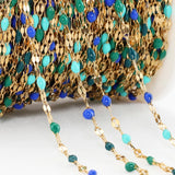 2Meters Stainless Steel Enamel Chains for Jewelry Making DIY