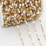 2Meters Stainless Steel Enamel Chains for Jewelry Making DIY