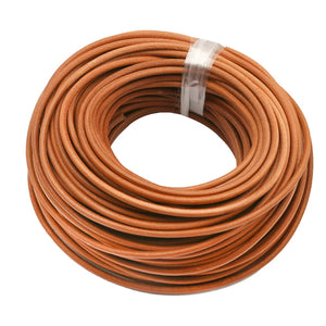 2M Vintage Brown Cowhide Leather Cord Strip Round Rope String DIY Bracelet