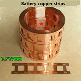2P 18650 Copper Strips Welded Sheet Bracket 0.2mm*27mm