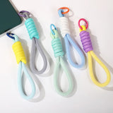 Braided Lanyard Keychain for Phone Case Women Anti Lost Knot Rope Strap