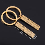 Our First Home Keychain Set Couples Housewarming Gift