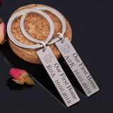 Our First Home Keychain Set Couples Housewarming Gift