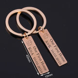 Our First Home Keychain Set Couples Housewarming Gift