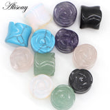 Flower Stone Ear Plugs Gauges Earrings Ear Plug Flesh Tunnel Piercing