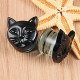 2PC Cat Ear Glass Ear Gauges Body Piercing Jewelry