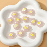 2PC Hand-painted Glass Flower Beads for Jewelry Making