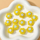 2PC Hand-painted Glass Flower Beads for Jewelry Making