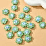 2PC Hand-painted Glass Flower Beads for Jewelry Making
