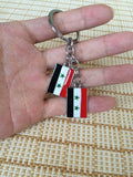 2PC/LOT Syria flag necklace bracelet pendant Syrien Keychain