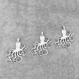 2PC Large Octopus Squid Charms Pendants for Necklace Jewelry Making 82x67mm