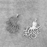 2PC Large Octopus Squid Charms Pendants for Necklace Jewelry Making 82x67mm