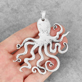 2PC Large Octopus Squid Charms Pendants for Necklace Jewelry Making 82x67mm