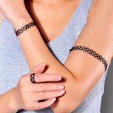 2PC Girls Elastic Vintage Stretch Tattoo Choker Necklace Gothic