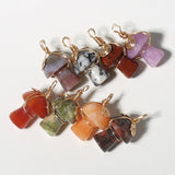 Mini Mushroom Natural Stone Pendant for Jewelry Making