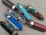 Natural Crystal Stone Pendant Seven Star Sword Crystal Pendant