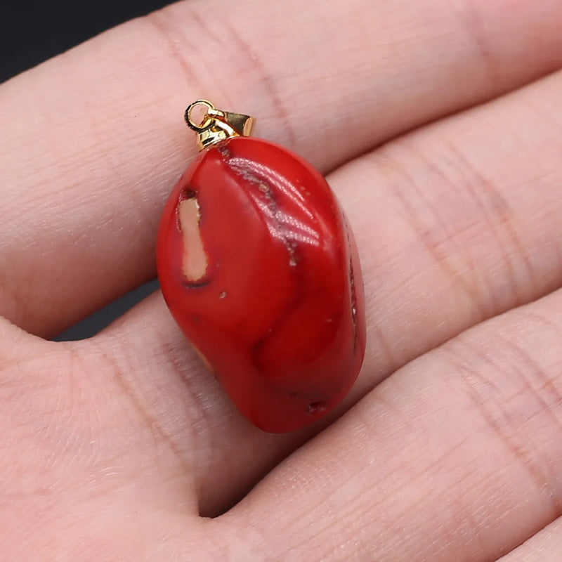 Natural Sea Bamboo Red Coral Pendant for Jewelry Making
