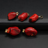 Natural Sea Bamboo Red Coral Pendant for Jewelry Making