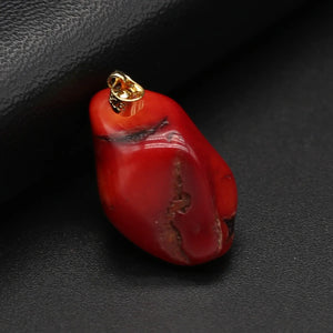 Natural Sea Bamboo Red Coral Pendant for Jewelry Making