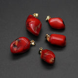 Natural Sea Bamboo Red Coral Pendant for Jewelry Making