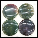 2PC Indian Agate Stone Pendants 40MM 50MM
