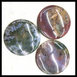 2PC Indian Agate Stone Pendants 40MM 50MM