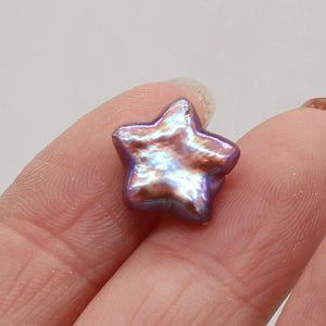 2PC Natural Pearl Bead Freshwater Heart Loose Beads for Jewelry Making