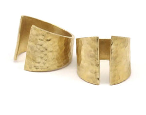 Adjustable Hammered Brass Boho Rings