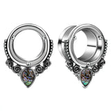 Stainless Steel Crystal Ear Gauge Plug And Tunnel 4-25Mm Shell Steel Ear Tunnel