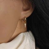 Tiny Hoop Earrings Stainless Steel Zirconia Piercing Jewelry